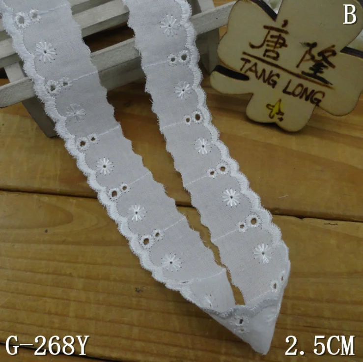Хлопковая ткань с вышивкой 4 метра кружевная отделка аксессуары для платья
