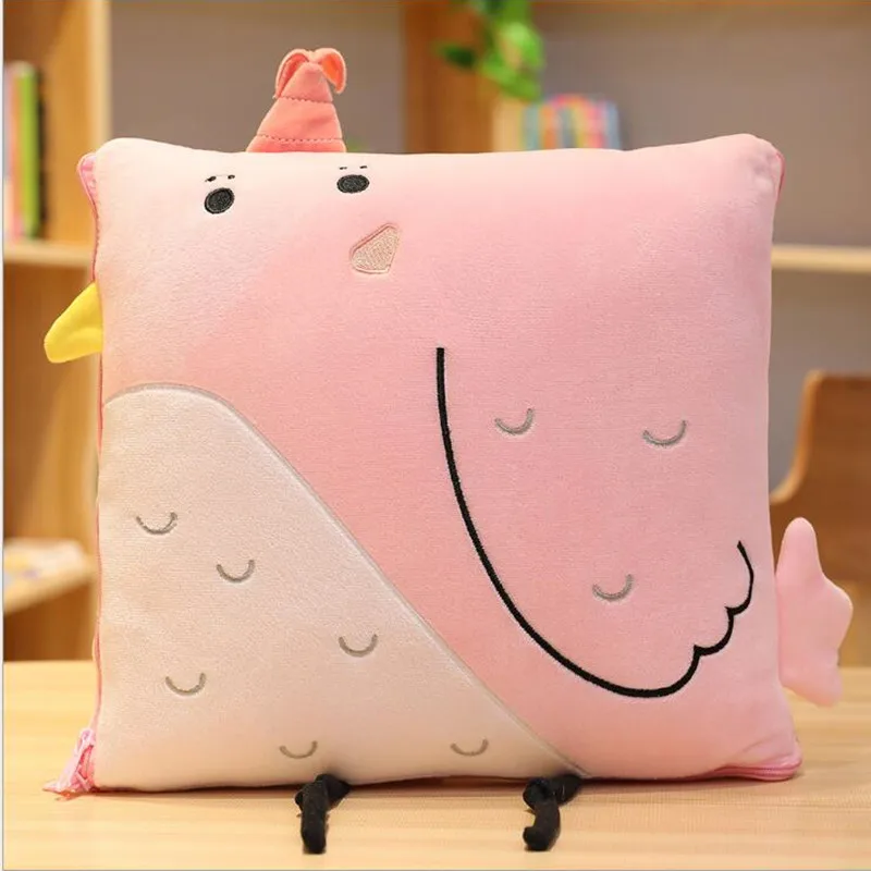 

2021 Fashion Cartoon Multifunctional Dual-use Air Conditioning Quilt Home Office Car Blanket Lumbar Support Pillow Quilt