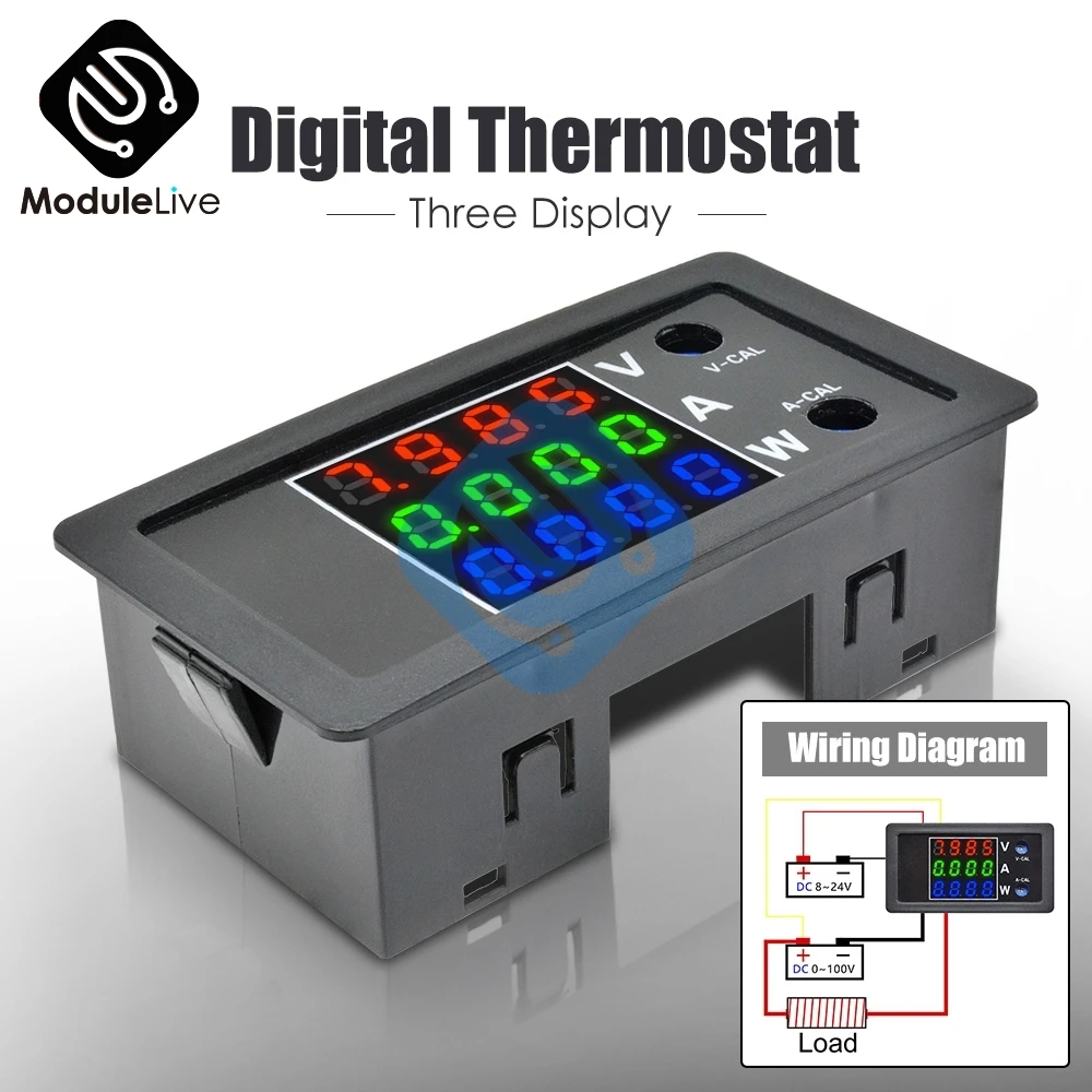 Высокоточный измеритель напряжения и силы тока вольтметр амперметр 3 дисплея 100 в