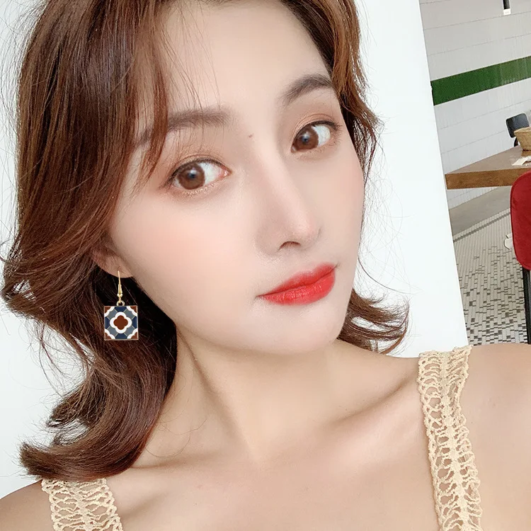 Bohemian temperament wild retro tile simple earrings | Украшения и аксессуары