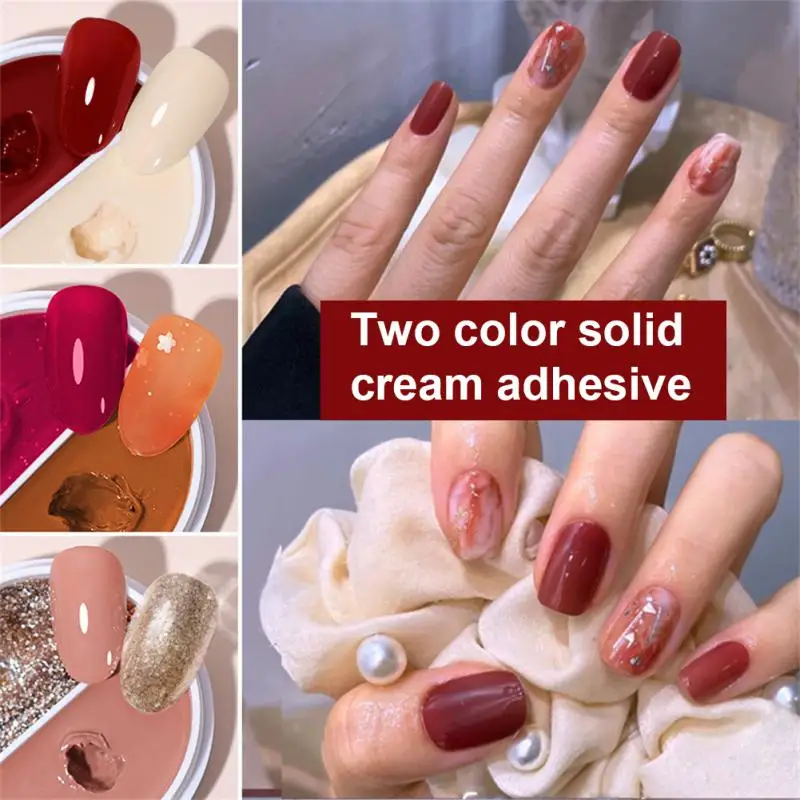 

Two-color Canned Cream Solid Gel Nail Polish Thick Jelly Color Mud Gel Semi Permanent Soak Off UV LED Gel Varnish Manicure TSLM2