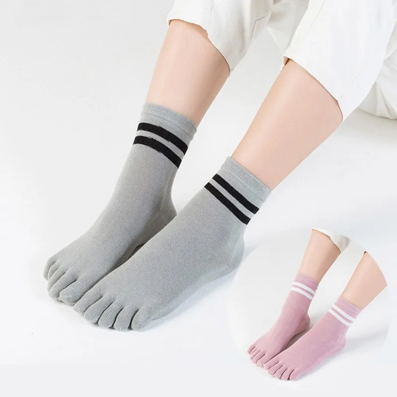 

Women Cotton Toe Socks Striped Colorful Ladies Five Finger Socks Cute Harajuku Calcetines Medias De Mujer Streetwear Soks Girls
