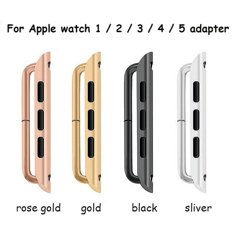 

10Pcs For Apple Watch Series 6 5 4 3 2 1 band Adapter Connector 38 42mm for iwatch band 44 40mm adaptor accessories Free tool