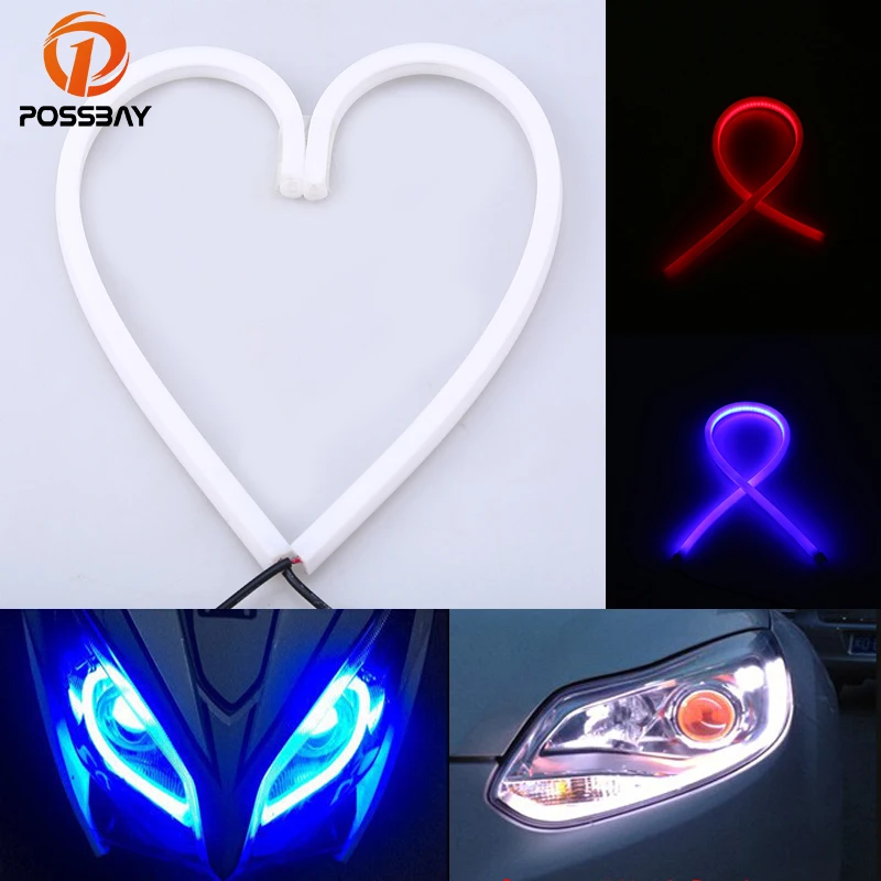Универсальная гибкая светодиодная лента POSSBAY 30/45/60/85 см|Передние LED-фары для авто| |