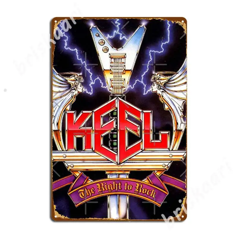 

Keel: The Right To Rock Metal Signs Wall Cave Decoration Plaques Living Room Tin sign Posters