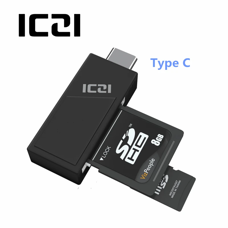 ICZI USB C TF Micro SD кард ридер Тип OTG адаптер карта памяти конвертер для samsung S10/S9/S8 MacBook Pro