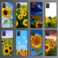 phone case for samsung galaxy a51 a71 a70 a50 a40 a20s a30 a10s a20e a10 a02s a01 silicon cover pretty sunflower flower summer