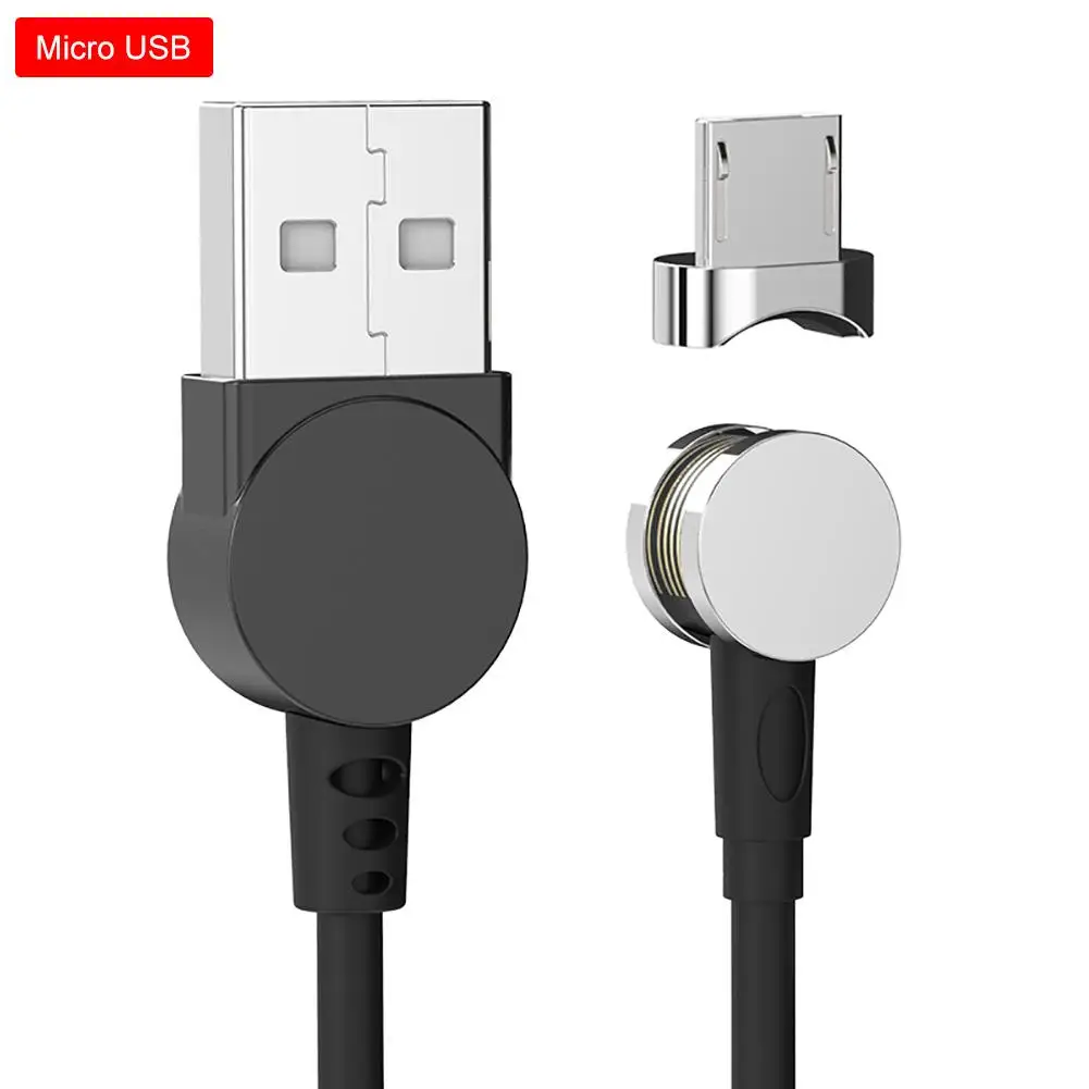 3 в 1 быстрая зарядка Магнитный зарядный кабель Micro USB/type C/IOS универсальное вращающееся зарядное устройство для телефона 180 градусов кабель для передачи данных