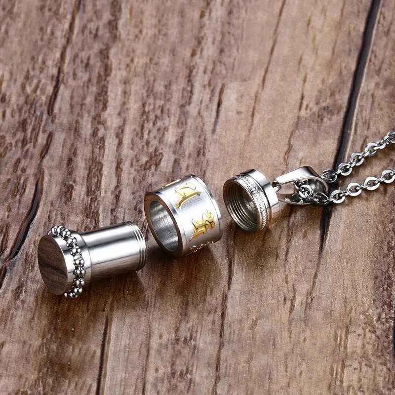 

FXM stainless steel necklace hot sell gold color top quality single women 40mm Buddhism gift women jewelry
