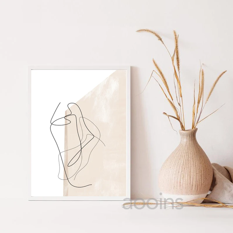 Современный абстрактный Рисунок линий художественные принты современное