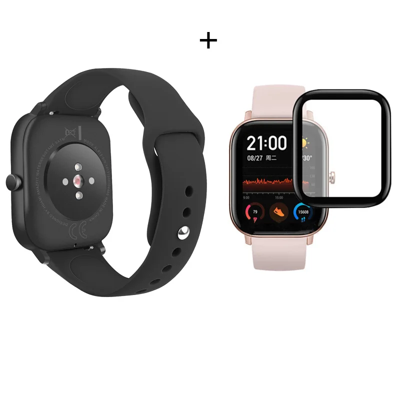 Для xiaomi huami amazfit gts браслет ремешок для часов Экран пленка часы защитный ремень 2 шт