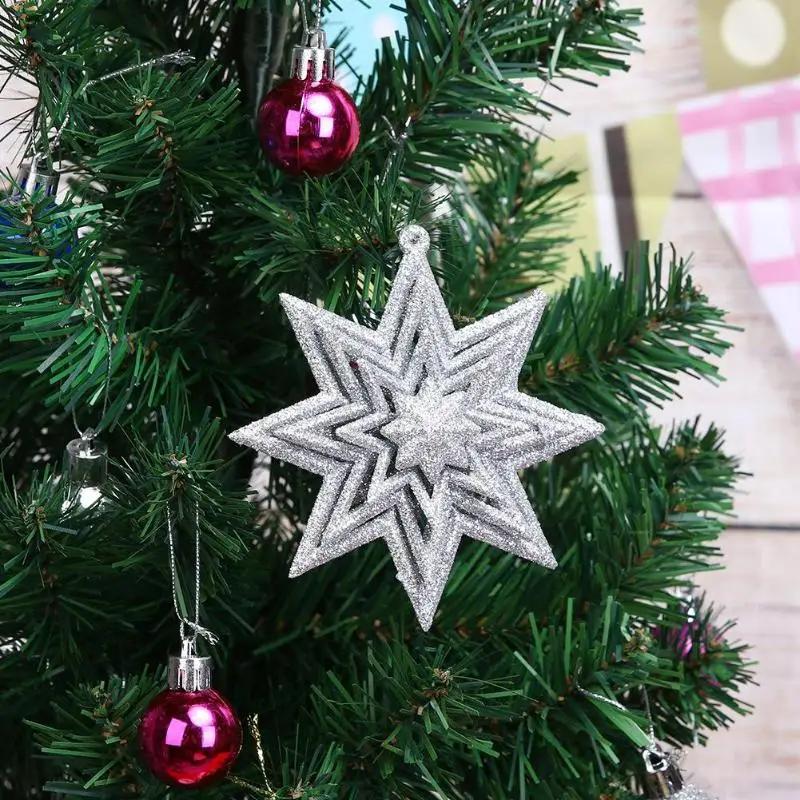 Рождественская елка Декор полые Восьмиугольные звезды Форма висячие