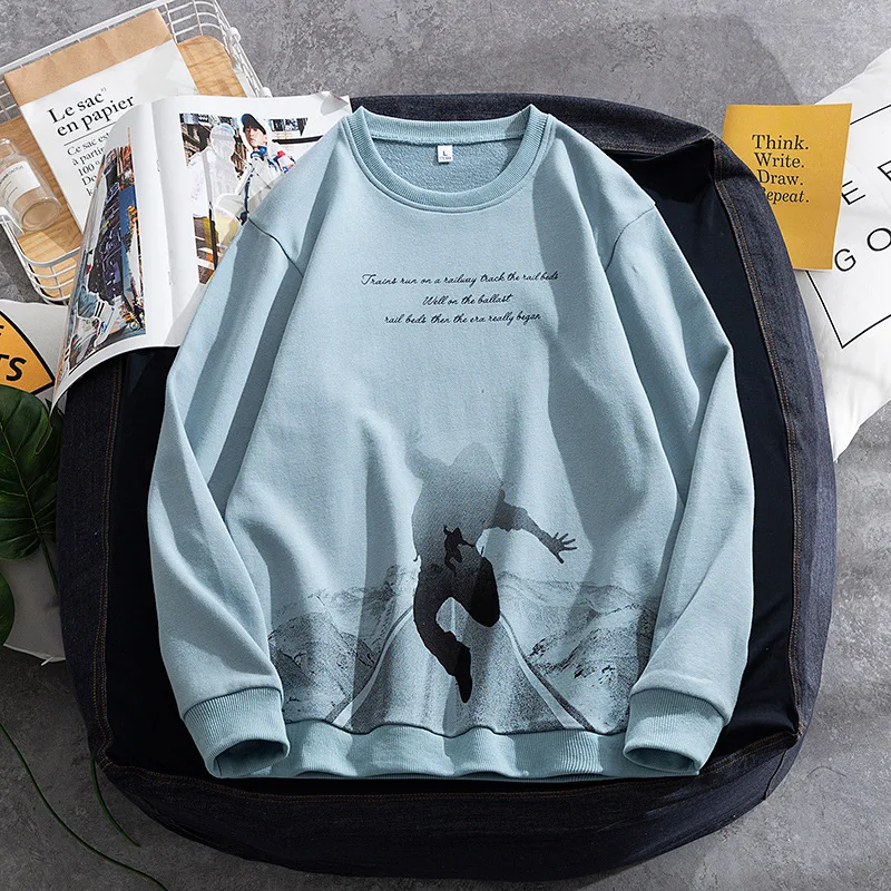 

ZOGAA 2021 New Men's Hoodie Character Pattern Printed Cotton Long Sleeve Hooded Pullover Fashion Unisex Streetwear Movement