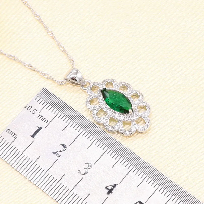 XUTAAYI высшее качество серебряного цвета Ювелирные наборы зеленый имитация