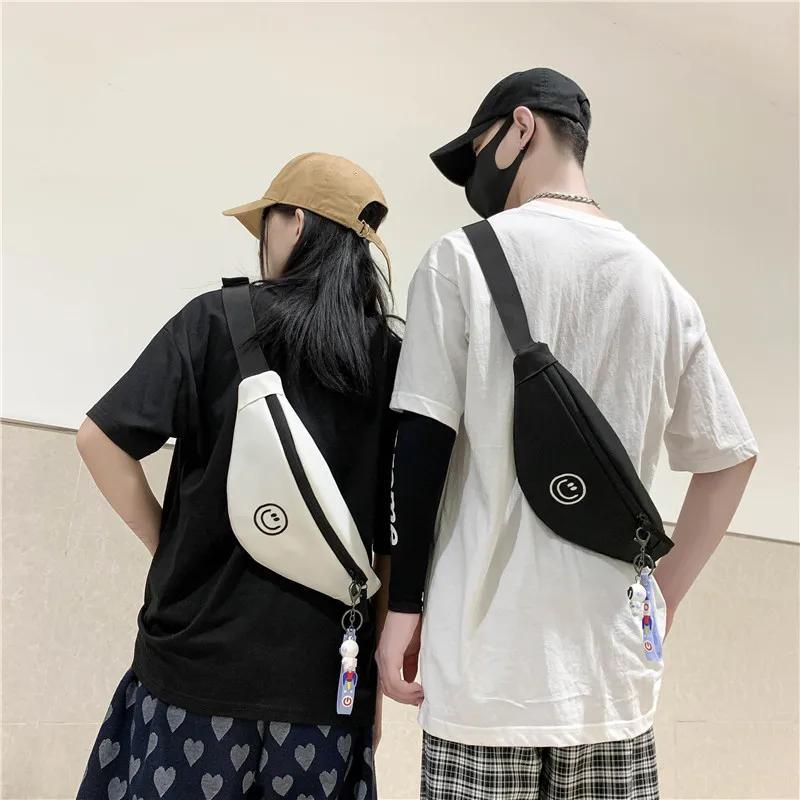 Дамская поясная сумка модная сумочка нейлоновая нагрудная через плечо с