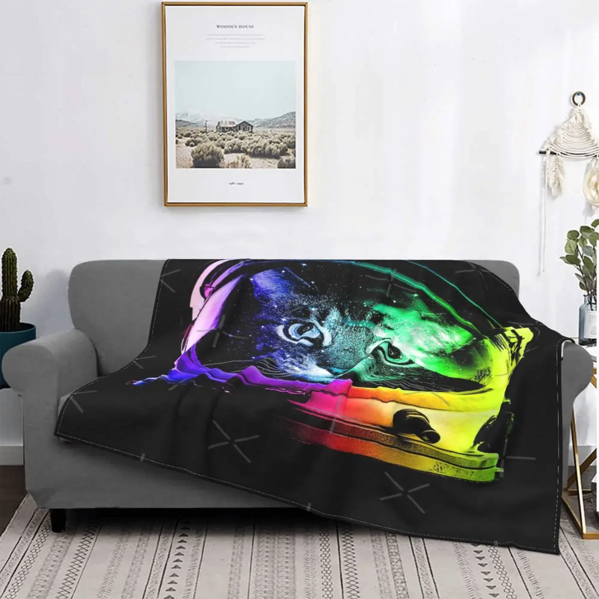 

Manta de gato astronauta, colcha para cama quadros, manta para bebé con capucha, colcha, 220x240