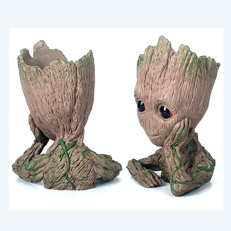 Цветочный горшок для ребенка кашпо Грут плантатор фигурки дерево человек модель