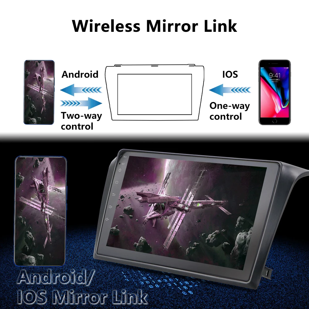 Автомобильный мультимедийный плеер AMPrime 9 &quot Android 2DIN 1 + 32 ГБ GPS Bluetooth Wi-Fi для старой