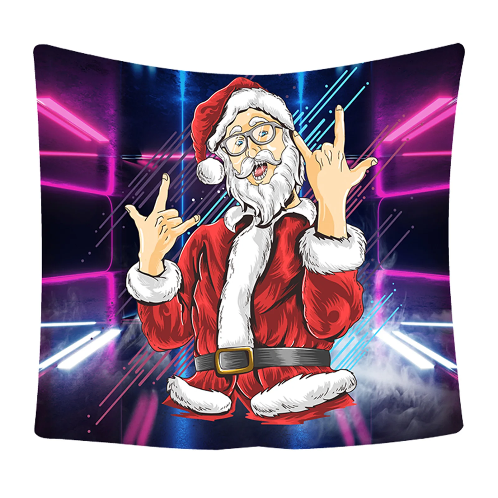 

Faroot Funny Christmas Tapestry, Cool DJ Santa Claus Wall Hanging Tapestry for Bedroom, Living Room, Dorm