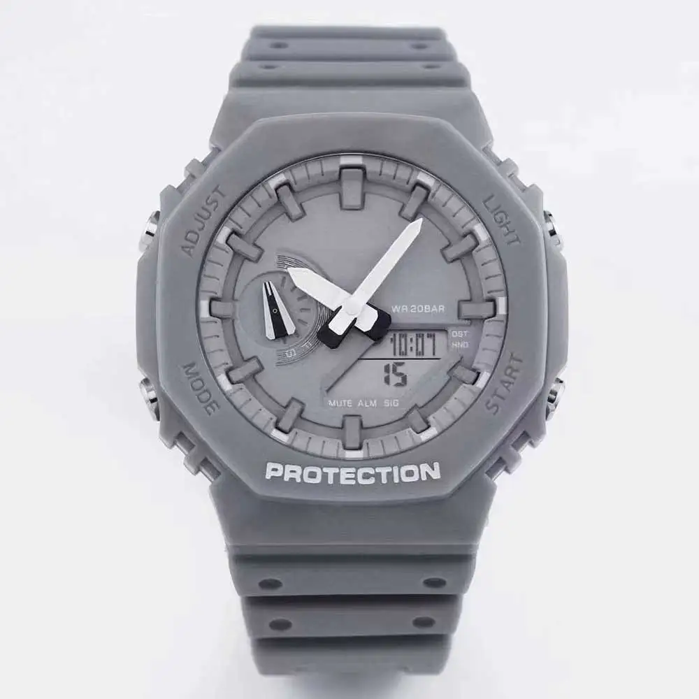 

Горячая Распродажа, новинка 2100, СВЕТОДИОДНЫЕ Цифровые многофункциональные часы, повседневные спортивные наручные часы с двойным дисплеем, ...