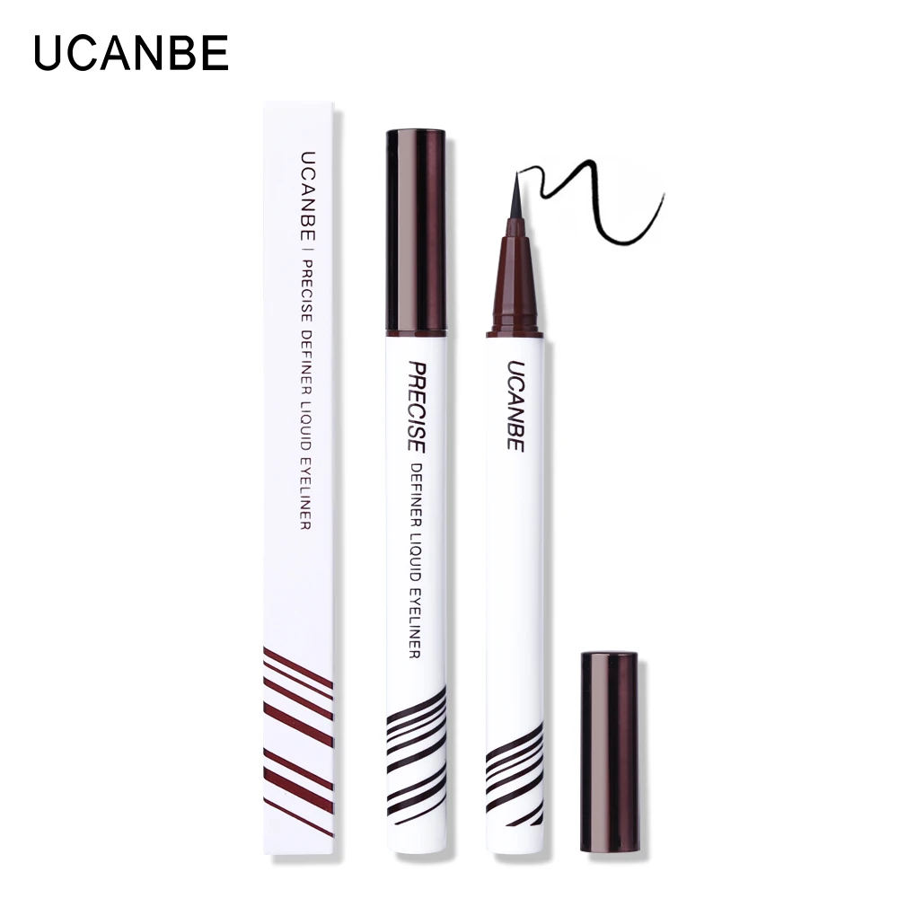 UCANBE Black Brown Waterproof Liquid Eyeliner Pencil Fast Dry Ultra-fine Tip Eye Liner Pen Makeup Long Lasting Non-fading Eyes