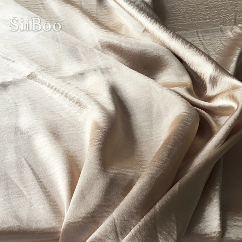 Итальянская Высококачественная однотонная полиэфирная стрейчевая сатиновая