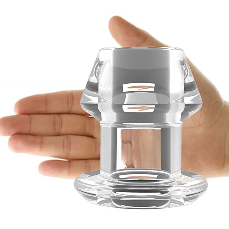 Прозрачный полый Анальная пробка БДСМ игрушки огромный Butt Вилки для анус