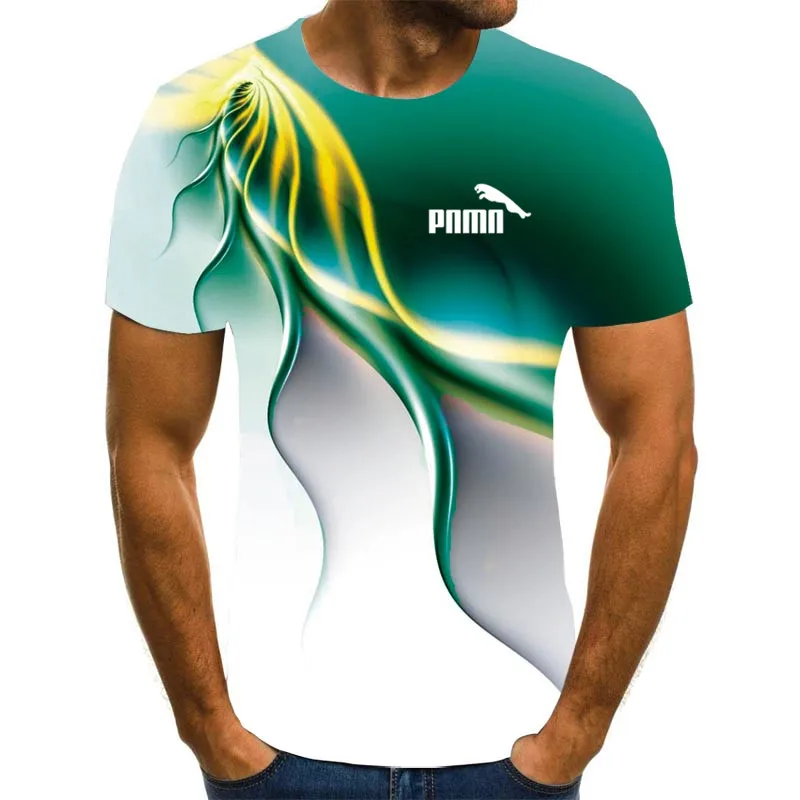 

Men's T-shirt Short Sleeve 3D Printing Lightning T-shirt Unique Raindrop T-shirt Song O's Summer Men