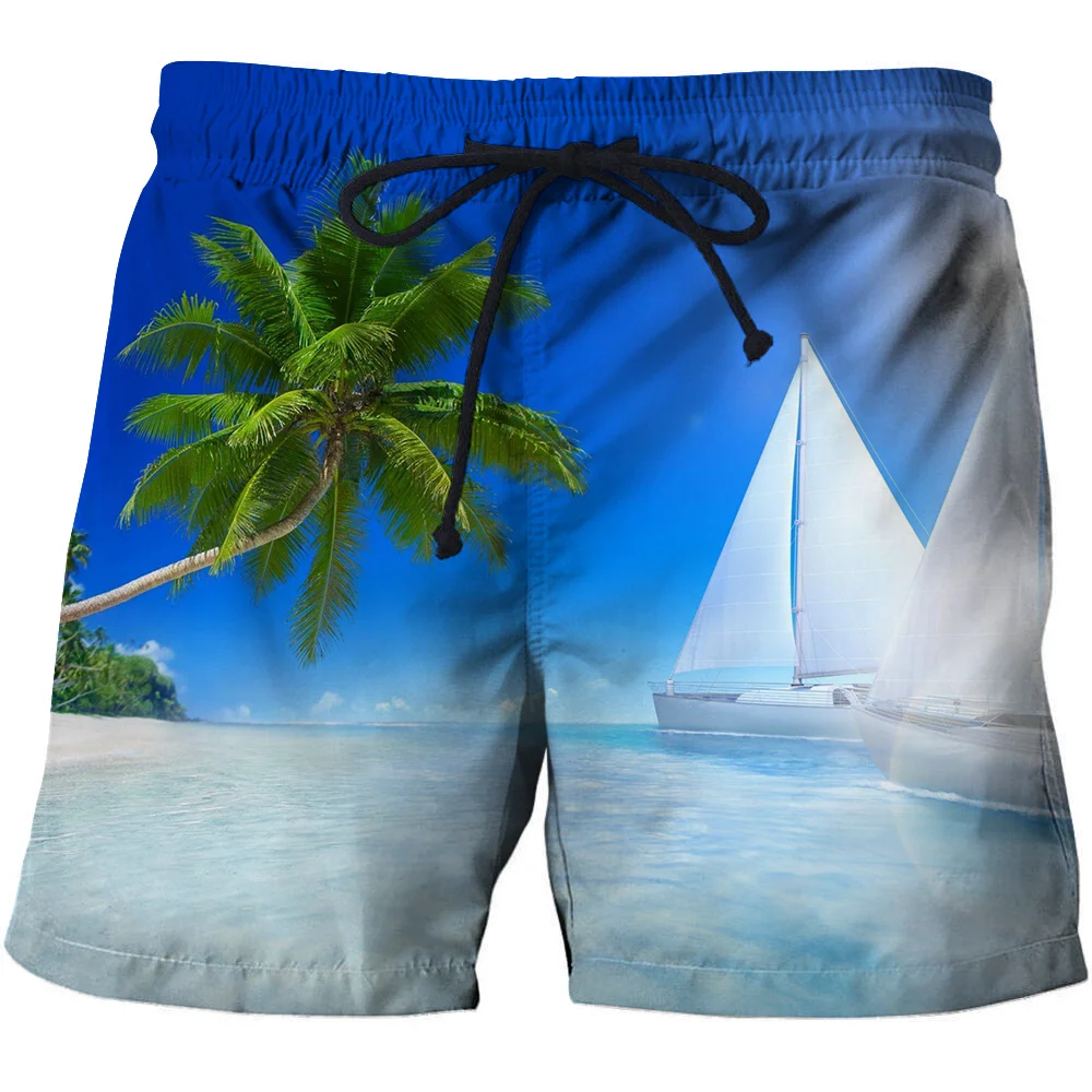 

2021 New Tropical HD 3D Swimming trunks shorts Mens Funny Fishing Bermuda Breathe Men's Boys Beach pants Sport shorts Fashion
