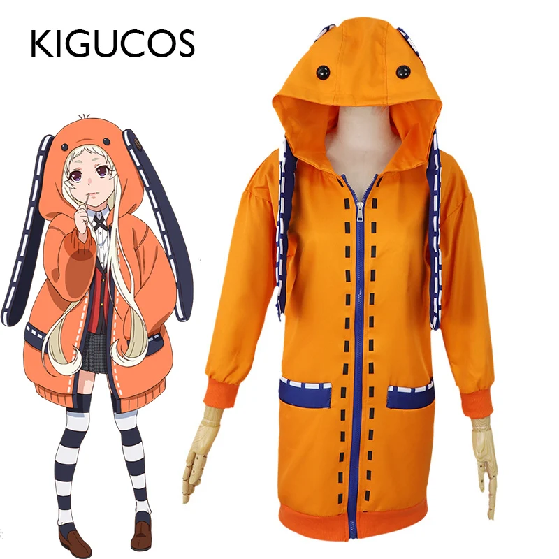 

KIGUCOS Kakegurui Cosplay Yomoduki Runa Lovely Hoodie Jabami Yumeko Cosplay Costumes Halloween Outfit