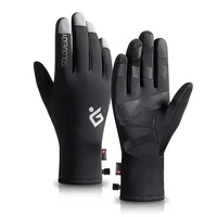 winter riding gloves velvet keep warm wrist texture silicone non slip waterproof pu leather full fingers touch screen gloves