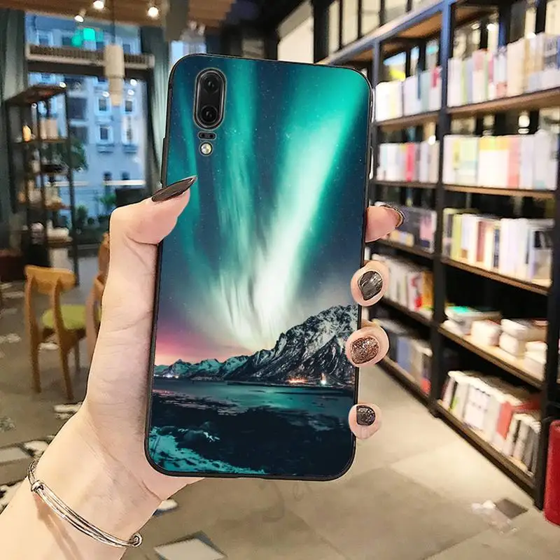 

aurora art beautiful natural scenery Phone Case For Huawei honor Mate P 10 20 30 40 Pro 10i 9 10 20 8 x Lite