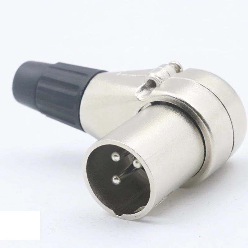 Hi Fi 1 шт. прямоугольный 90 градусный XLR 3pin гнездовой разъем телефонный шасси