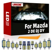 luckzhe 11pcs canbus for mazda 2 led interior lights dome map trunk license plate error free lamp bulbs kit 2011 2015
