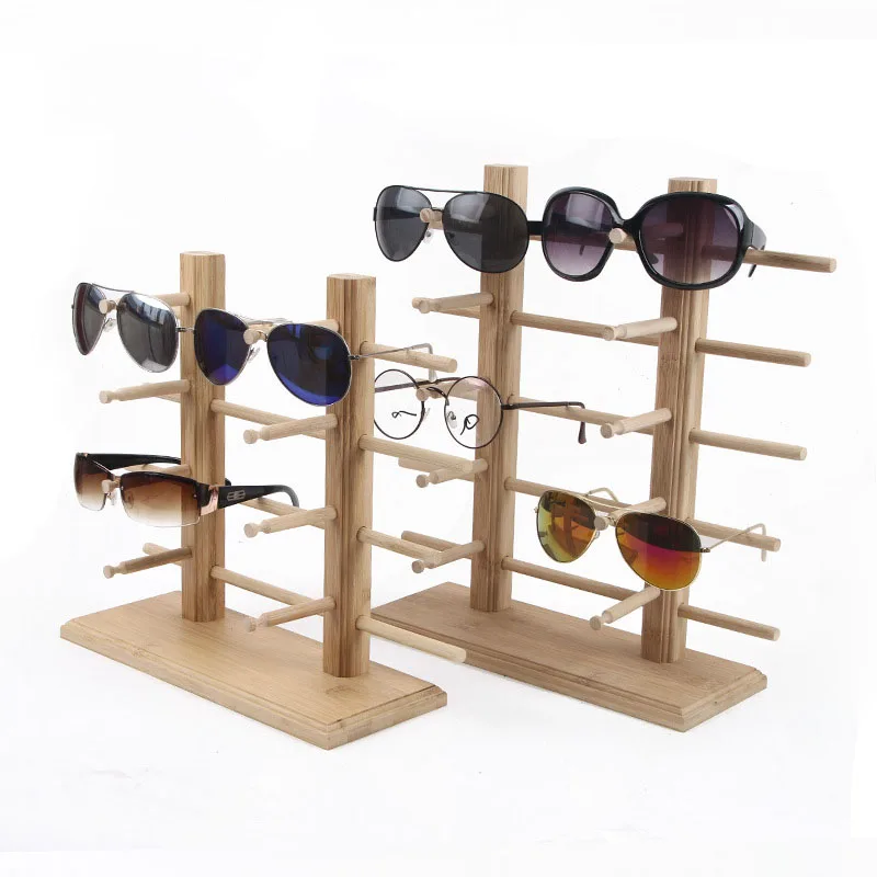 

New Wood Sunglasses Stand Holder Jewelry Organizer Jewelry Stand Glasses Stand Shelf Eyeglasses Display Rack Jewelry Showcase