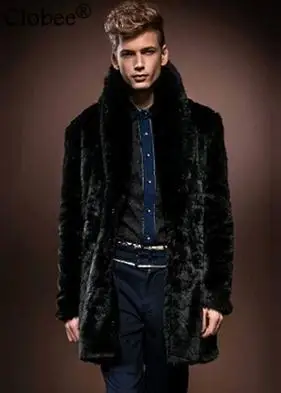 Большие размеры 2019 мужская осенне зимняя верхняя одежда пальто теплое Черное