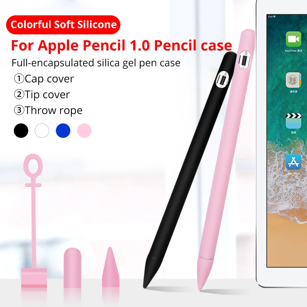 ANKNDO Мягкий силиконовый чехол-стилус для Apple Pencil 1st защитный чехол планшета стилус