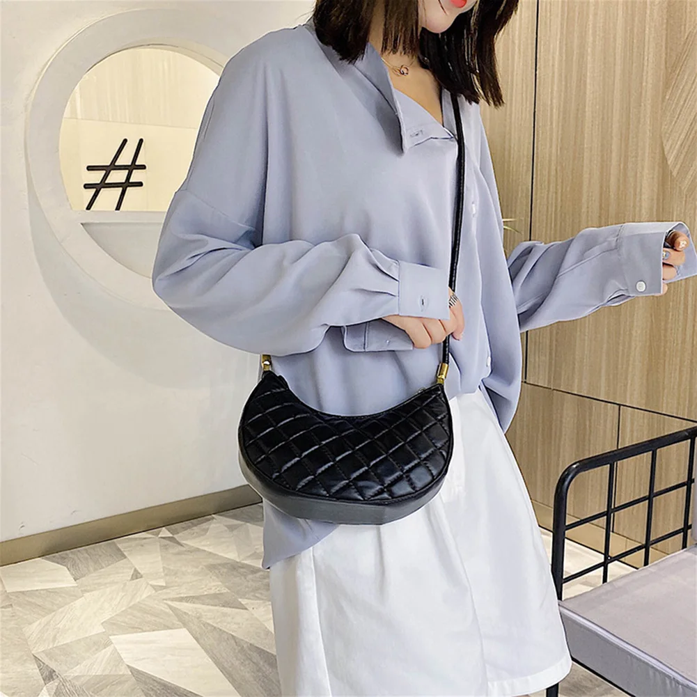 Модные сумки хобо из искусственной кожи для женщин однотонные через плечо с