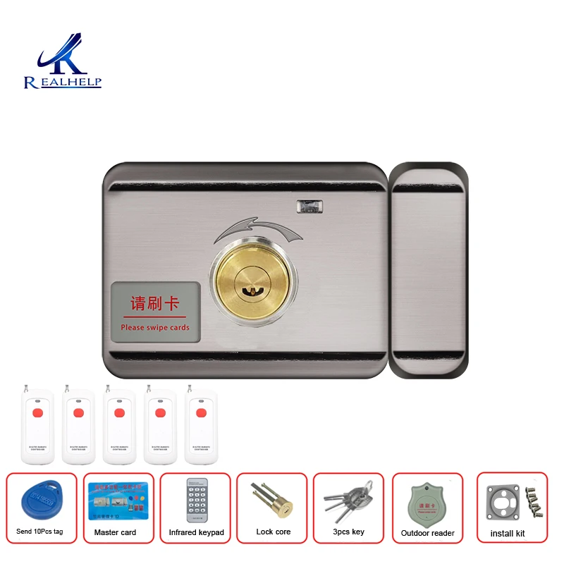 

Electronic Access Control Lock AA Battery Powered DC12V For 1000 Users Can Be Equipped With Remote control