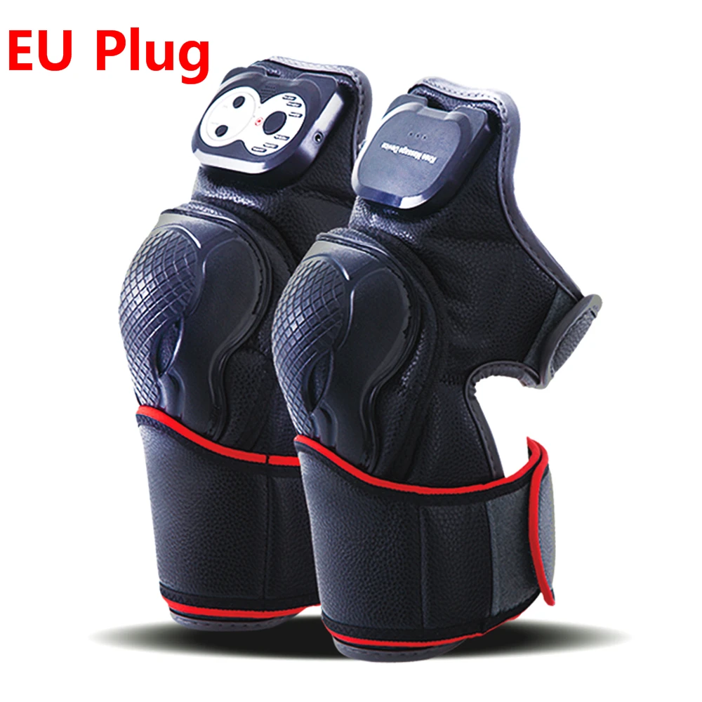 EU Plug 2 pc/pair Электрический коленный сустав Скоба электрическое отопление ног физиотерапия Поддержка коленной чашечки горячий компресс терапия массажер артрит - Цвет: EU Plug