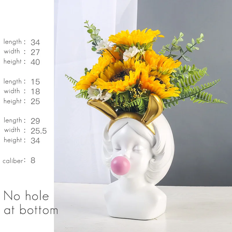 Креативная ваза из смолы для милой девушки украшение пузырчатой резинки