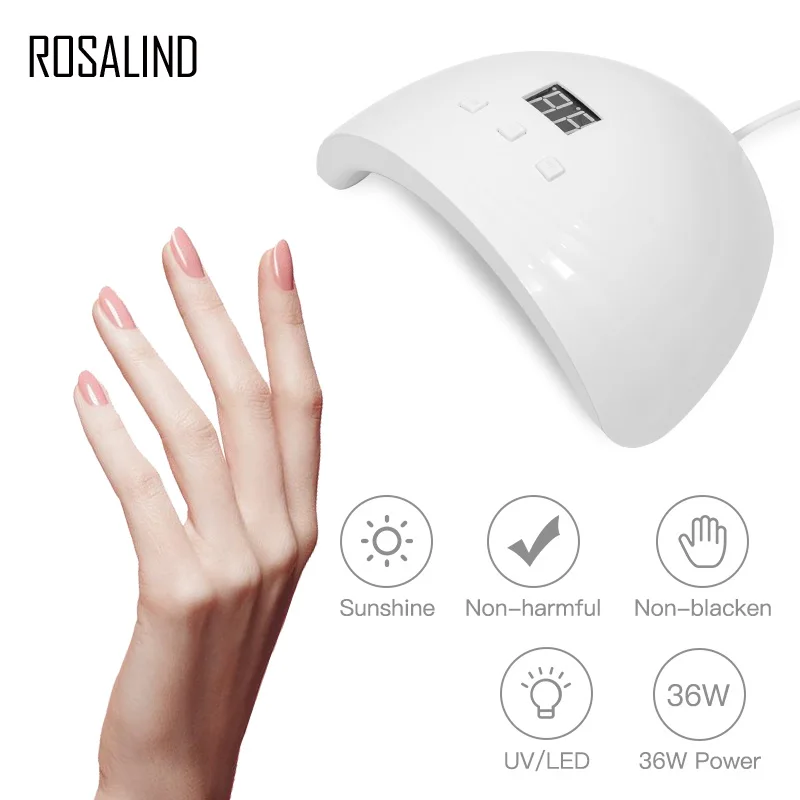 ROSALIND Gel Nail Kit With UV Lamp 15ml Poly Extension Finger Art Manicure Acryl Semi Permanent Varnish Hybrid | Красота и здоровье