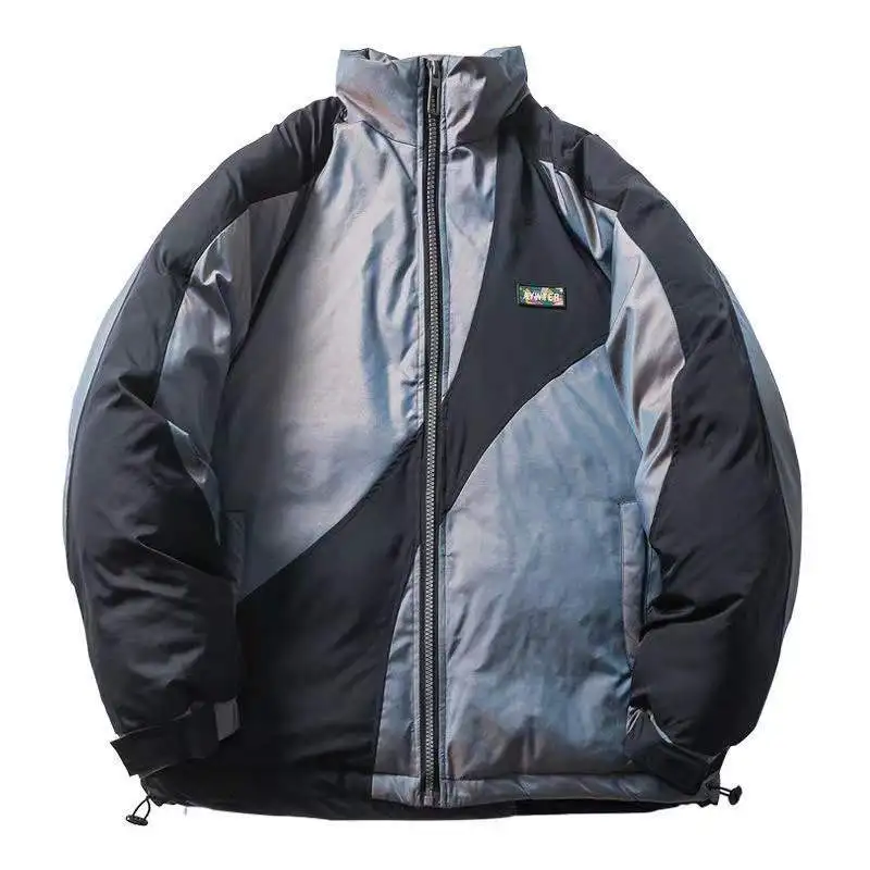 Men's Jacket American Stitching Standing Collar Winter Men's Clothing Loose And Thick Men's Cotton Clothing Trendy Menswear