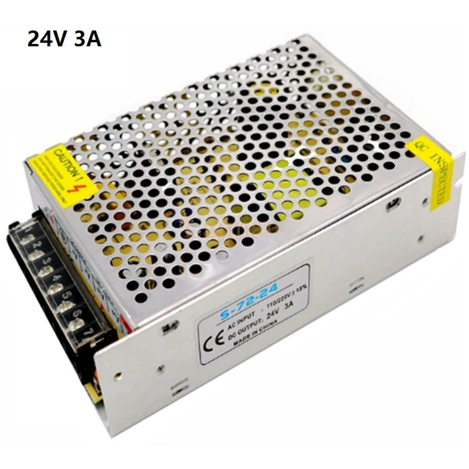 СВЕТОДИОДНЫЙ Алюминиевый адаптер питания для светодиодных лент AC110V/220V DC 5V 12V 24V 1A