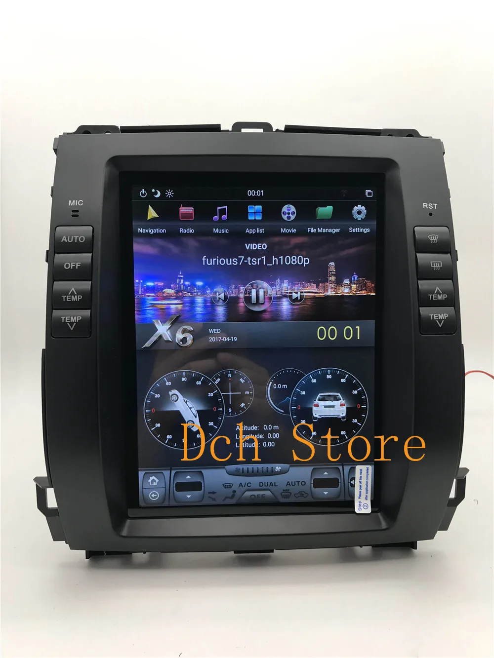 Вертикальный стиль Tesla Android 8,1 автомобильный dvd-плеер для Toyota Prado 120 land cruiser 2002-2009 для Lexus GX470 NAVI ips PX6 CARPLA