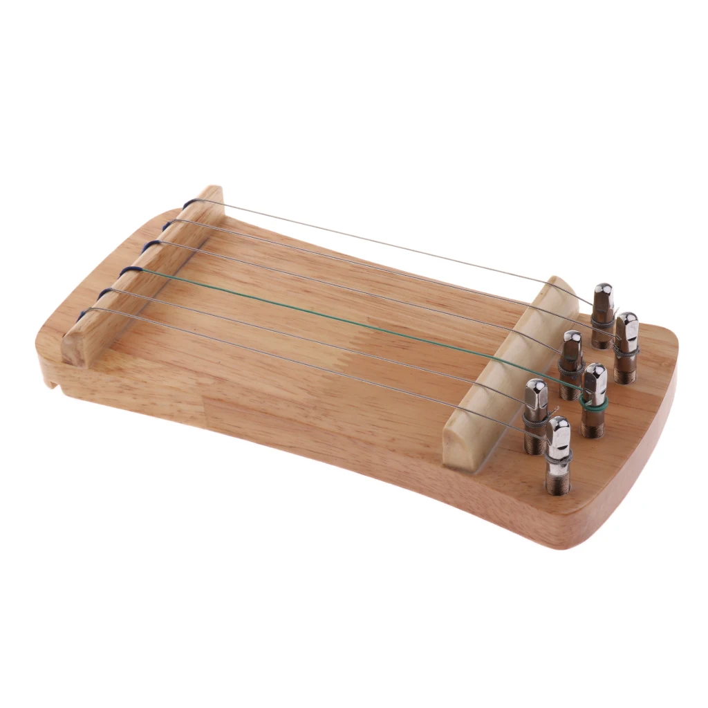 Твердая древесина 6 нитей Guzheng Мини Китайский тренажер для рук тренировки