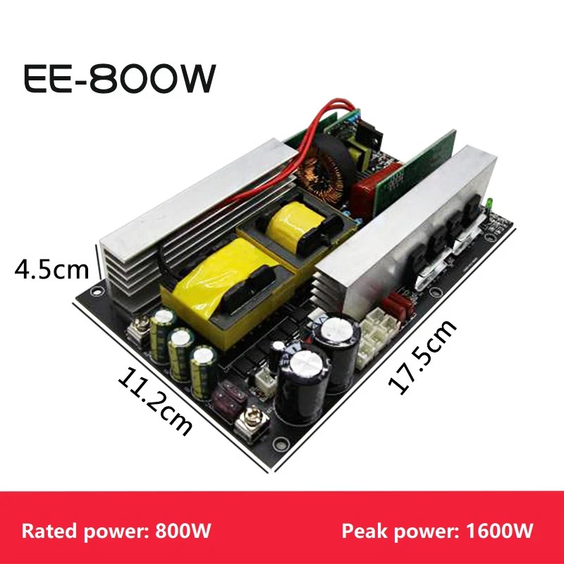 Плата инвертора чистая Синусоидальная литиевая батарея 300 Вт/500 Вт/800 Вт/12 В 24 48 до