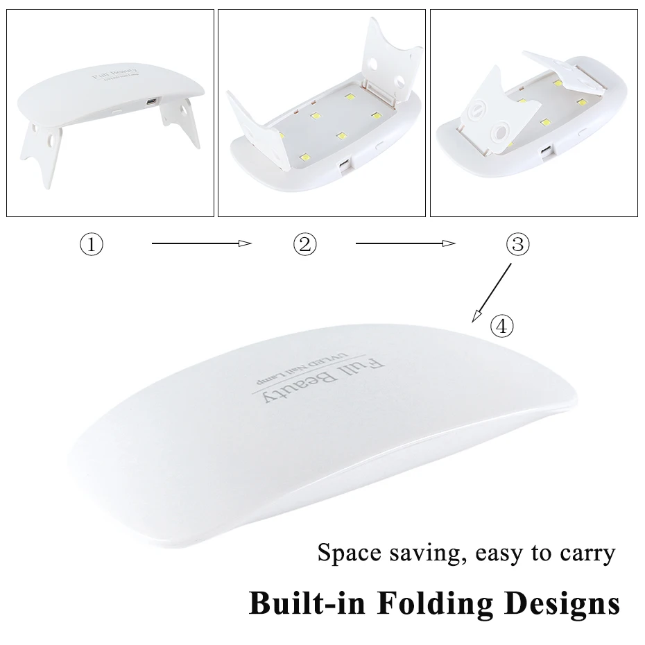 9 Вт маленькая светодиодная УФ-лампа Сушилка для ногтей отверждение всех