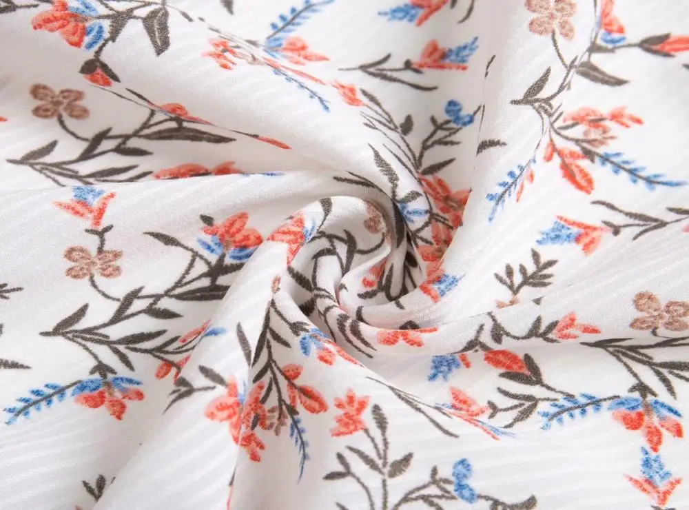 

Fashion new women tops and blouses chic floral white chiffon tops vintage blouse women blusas