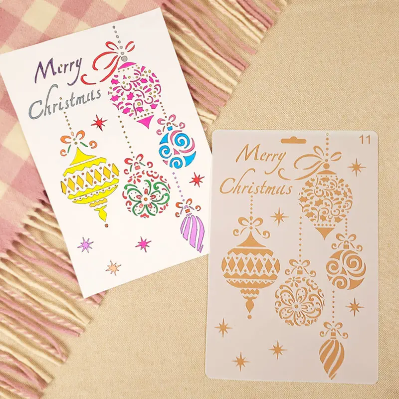 26*17 см милый олень Олень С Рождеством DIY Многослойные трафареты живопись